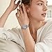 ManChDa Womens Wrist Watch Crystal Case Mesh Stainless Steel Band Bling Ladies Watches Analog Quartz Diamond Classic Fashion Romantic+ Jewelry Cuff Bracelet Set Slim Thin Casual Glitter Dress Watches