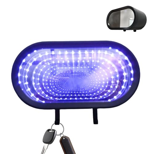 Garaje de llave genérico, gancho decorativo espejo ilusión con LED, soporte para llaves recargable, para, marido, niños, entusiastas del coche, oficina en casa, pared, entrada,