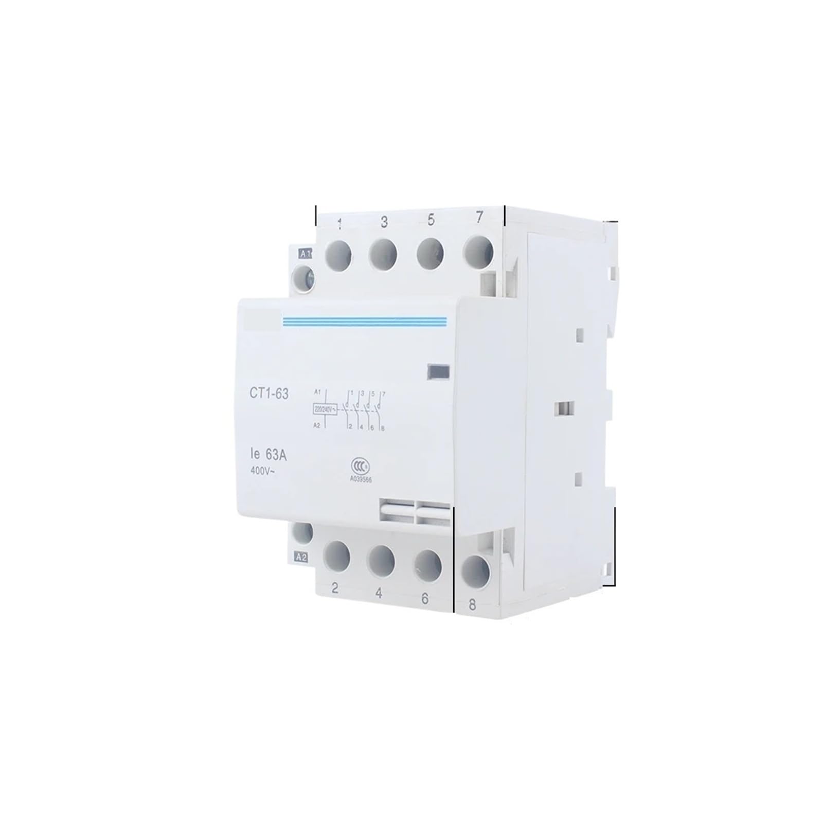 CT1-25 16A 25A 20A 2P 2NO 4P 4NO CT1-63 32A 40A 63A 230v 50or60HZ Din-schiene Haushalt AC Schütz(CT1-25-16A,4NO)
