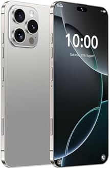 adeck I16 PROMAX unlocked phone, Android 14 4GB,6.8-inch high-definition AMOLED screen smartphone, 4500mAh battery, facial recognition/5G/photo/GPS phone (Titan Grey,64)