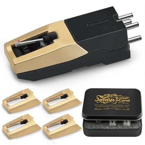 JoTownCand 5PCS Upgrade Ruby Record Player Needle and Turntable Cartridge Kit, Replacement Stylus...