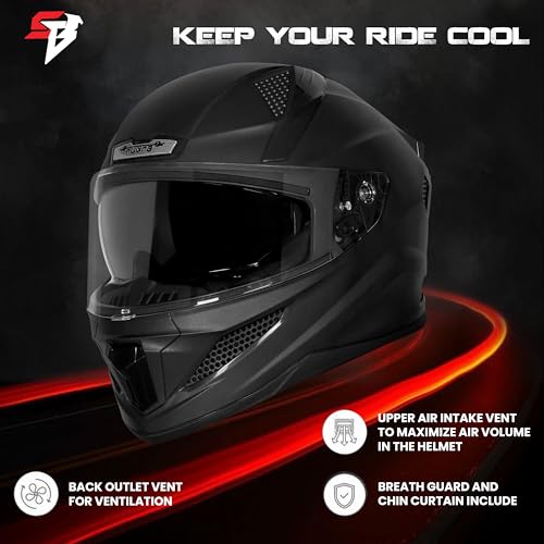 Image of Steelbird SBH-25 Rudra ISI Certified Full Face Helmet for Men and Women