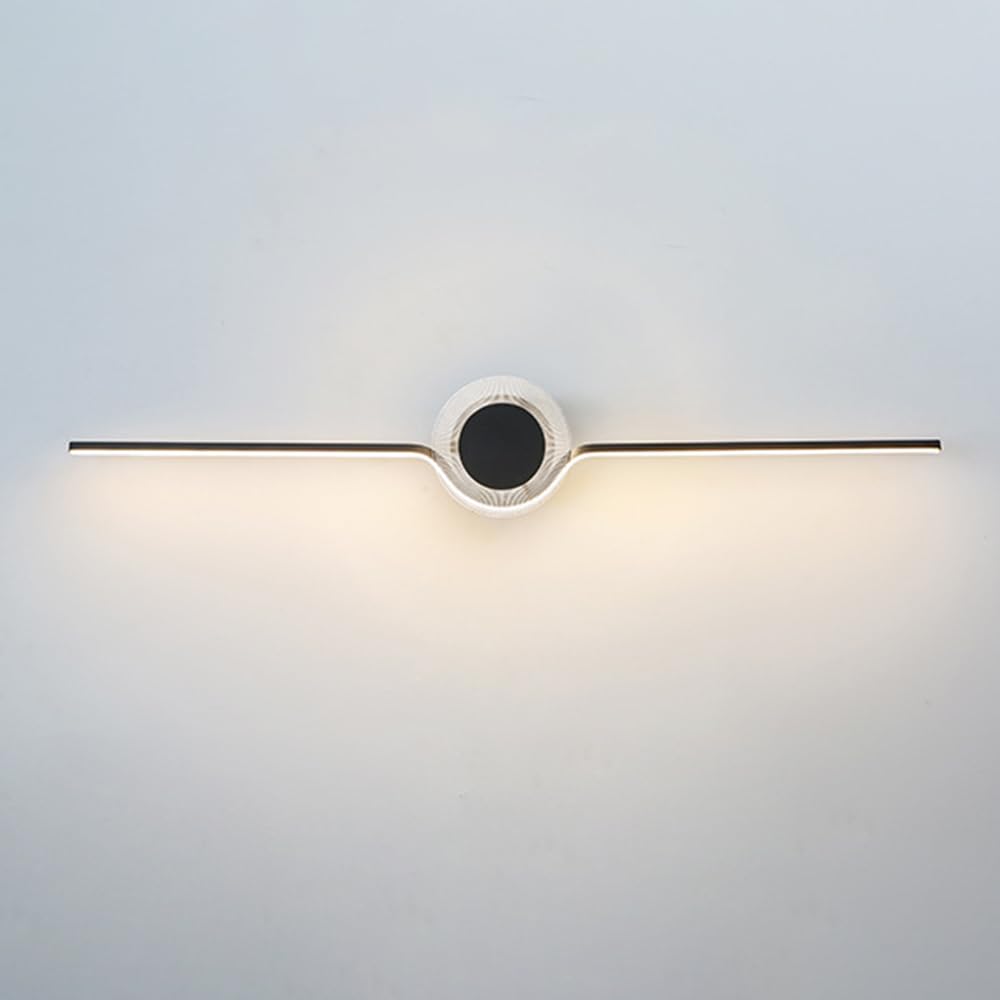 Lampada da toeletta Moderna Nera - Lampada da Parete a LED a Barra Lunga, Luce Calda 3000K, Ideale per Bagno, Camera da Letto, Soggiorno e corridoio