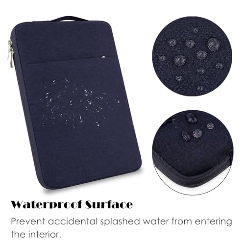 Maletín de lona para MacBook Pro 13 M2, funda protectora de alta resistencia con asa superior azul 4