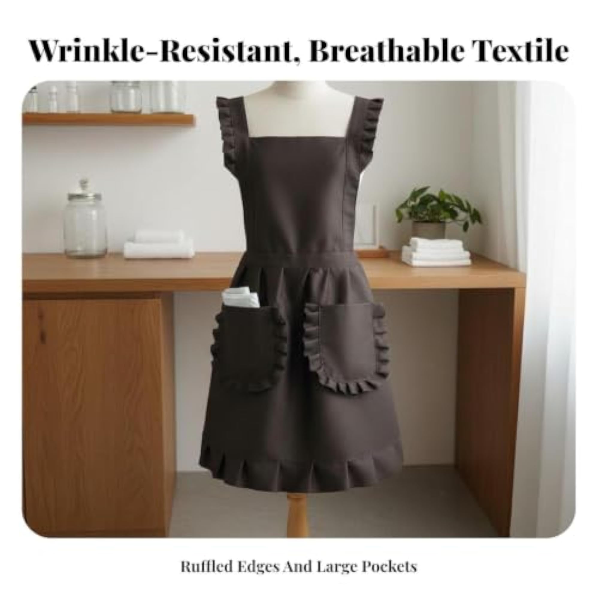 Cute Breathable H-Back Waitress Apron for Work