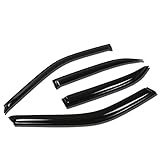 Auto Dynasty 4Pcs Tape-On Window Visor Rain Guard Compatible with 1996-2000 Honda Civic 4-Door, Rain Shields Vent Shade Wind Deflector, Acrylic
