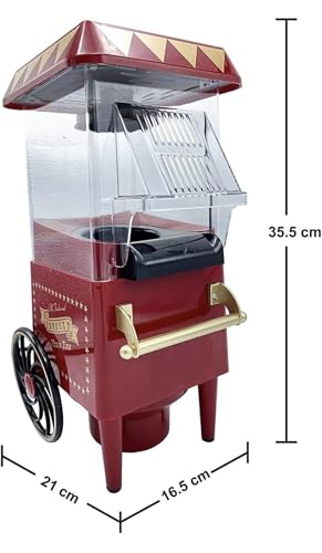 Image of Premium Oil Free Popcorn Machine Big Vintage Collection and Electric Popcorn Maker Making Machine Stylish Design Automatic Popcorn Machine Household Electric Instant Popcorn (NO OIL REQUIRES)