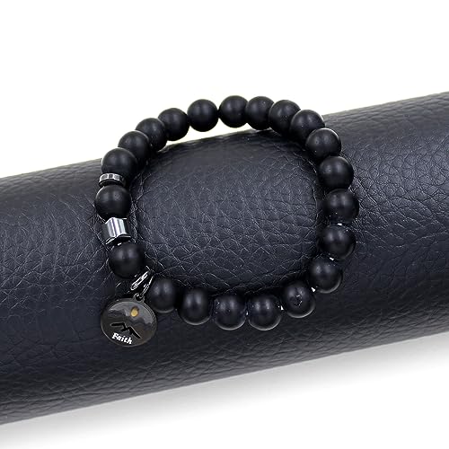 Pulsera de piedras naturales Uloveido 8MM con dijes miniatura 4