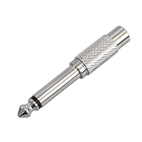 F-FACTORY RCA メス→ 6.3mm 標準プラグ(フォン) オス 変換アダプタ