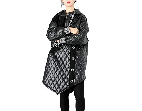 ellazhu Women Oversized Casual Pullover Fall Sweateshirt Dress Hoodies GY2614 Black