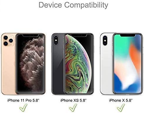 (2 Pack) Supershieldz Anti-Glare (Matte) Screen Protector Designed for iPhone 11 Pro, iPhone Xs and iPhone X (5.8 inch) [Tempered Glass] Anti Fingerprint, Anti Scratch, Bubble Free