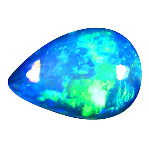 Opale naturelle éthiopie poire 14x10mm pierre précieuse arc-en-ciel vrac 3.57 ct