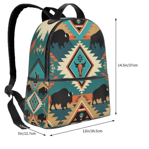 Theft Waterproof Daypack, Suitable for Travel, Hiking, Camping College Native American Aztec Pattern Backpacks4