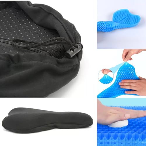 Capa Selim Bike Gel de Silicone Colmeia. Almofada de Silicone Anatômica para Banco de Bicicleta e Sp