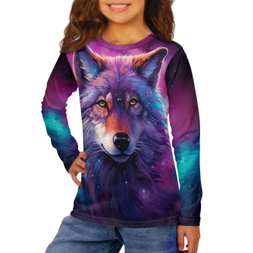 Upetstory Long Sleeve Shirt for Girls Boys Kids Size 3-16 Years Casual Tunic Top3