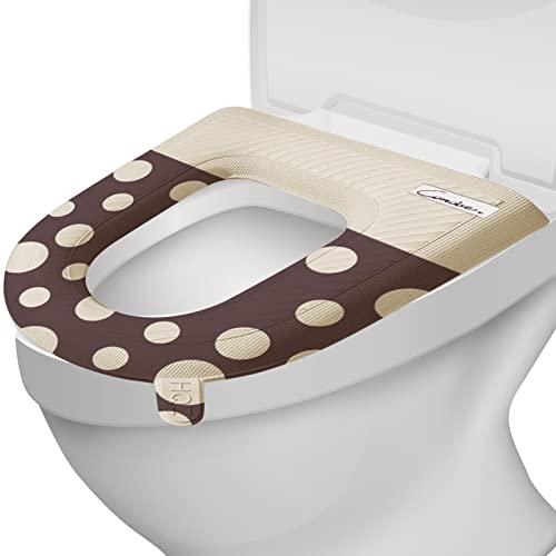 Cipliko Beheizte Pads für WC-Sitz, Badezimmer-Sitzbezug, verdicktes EVA-Sitzkissen, waschbar mit Griff, wasserdicht, hautfreundlich für Zuhause