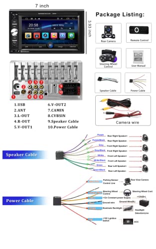 Unitopsci Double Din Car Stereo Car Multimedia Player Bluetooth Audio And Calling 6.2 Inch Lcd Touchscreen Monitor, Mp5 Player Wma Usb Sd Auxiliary Input Fm Radio With Backup Camera Remote Control #TOP6