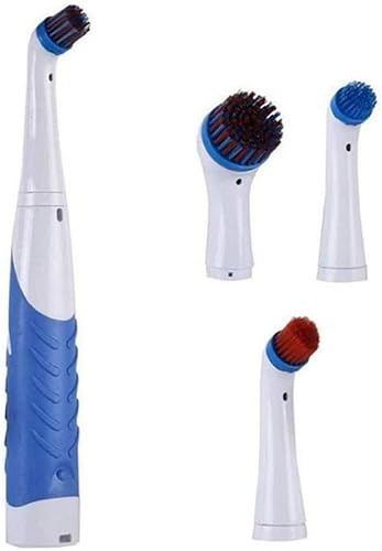 Reveal Power Scrubber Electric Cleaning Brush with 4 Brush Heads for Tub Kitchen Blue..