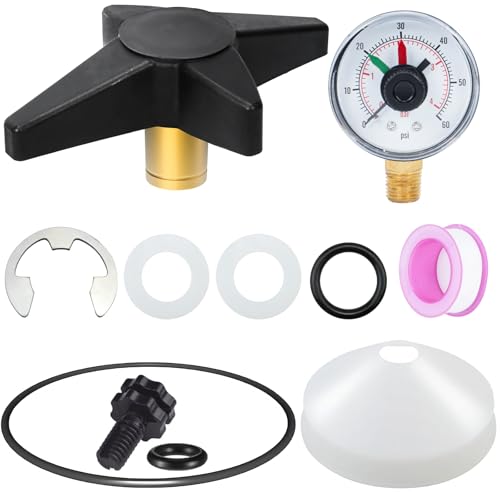 CX900G Locking Knob & CX900DA Pool Filter Knob Kit and ECX271261 Boxed Pressure Gauge for Hayward Star-Clear Plus Cartridge Filters and Multiport Valve CX900G CX900D CX900J CX900W CX900H C751 ECX1322A