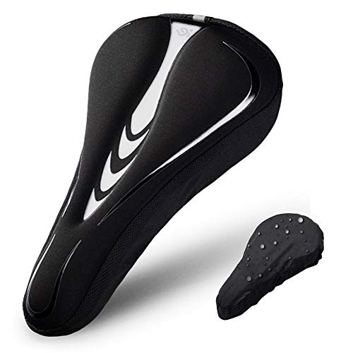 Inroserm Funda Sillin Bicicleta Gel, Funda Sillín Bici Montaña Antideslizante, Espuma de Memoria Funda Gel Sillin Bicicleta, Extra Suave y Cómoda
