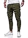 Produktbild behype. Herren Cargohose Chinohose Jogger Jeans-Hose Stretch Stoffhose Freizeithose mit Gummibund 80-8393 Khaki W32