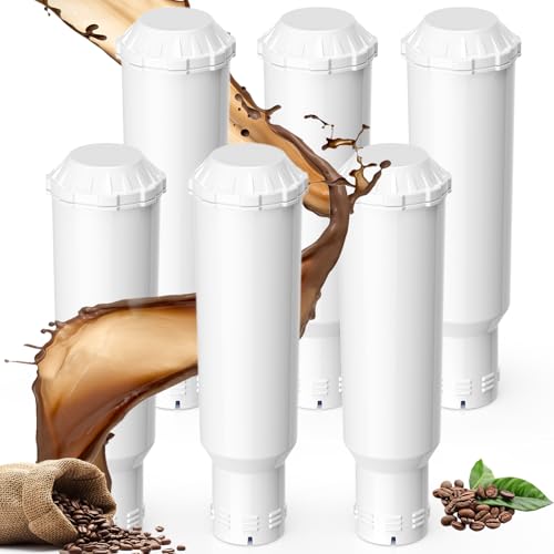 6 Stück Wasserfilter Kompatibel mit Melitta Filterpatrone Nivona Wasserfilterpatrone Krups F088 F08801 3-Stufige Filter Wasserfilter passend für Nivona Melitta Pro Aqua Kaffeemaschine
