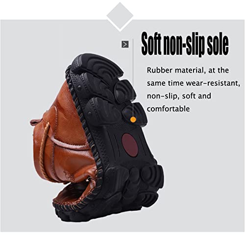 Asifn Men's Zip Driving Business Loafers Brogue Breathable Comfort Casual Walking Leather Moccasin Shoes4