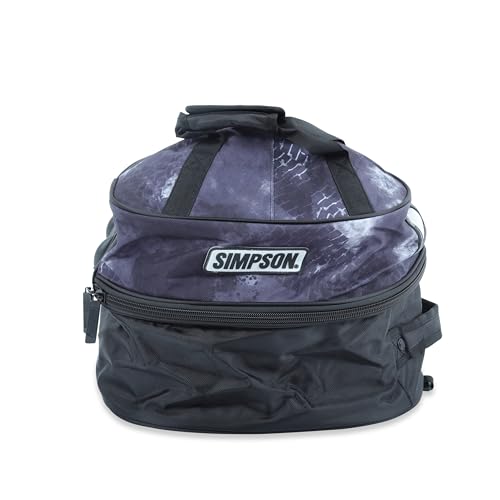 SIMPSON SAFETY 23605 Helmet Bag - Fleece Lined - Zipper Closure - Polyester - Black/Gray - Each