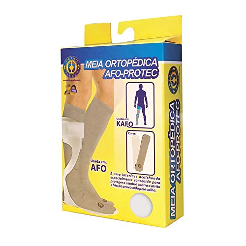 Meia Ortopédica Afo-Protec, Ortho Pauher, Branco, Médio