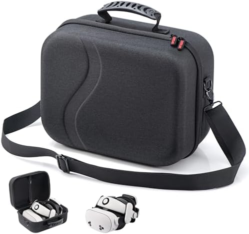 Large Carrying Case for Meta Quest 3S/Quest 3, Hard Travel Case f...