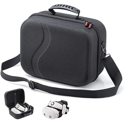 Large Carrying Case for Meta Quest 3S/Quest 3, Hard Travel Case for BOBOVR S3 Pro/Kiwi Design Battery Head Strap, Controllers and Other Accessories, Carry Case for Oculus Quest 3S/Quest 3, Black