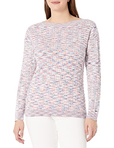 Tommy Hilfiger Women's Casual Long Sleeve Cable Knit Sweater, Iconic Multi, Xx-Large #TOP6