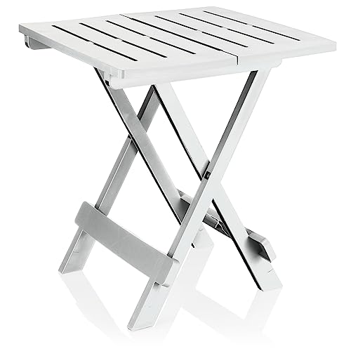 com-four® Klapptisch aus Kunststoff - Beistelltisch für Garten, Terrasse...