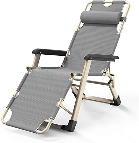Tumbonas y sillones reclinables de jardín, Tumbona Ajustable Plegable Gris, Tumbona reclinable para jardín, Playa, Piscina, Patio al Aire Libre, jardín, Camping c2020 (Color: Gris, tamaño: Blanco)
