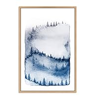 SIGNWIN Framed Canvas Wall Art Abstract Forest Canvas Prints Home Artwork Decoration for Living Room,Bedroom - 16x24 inches