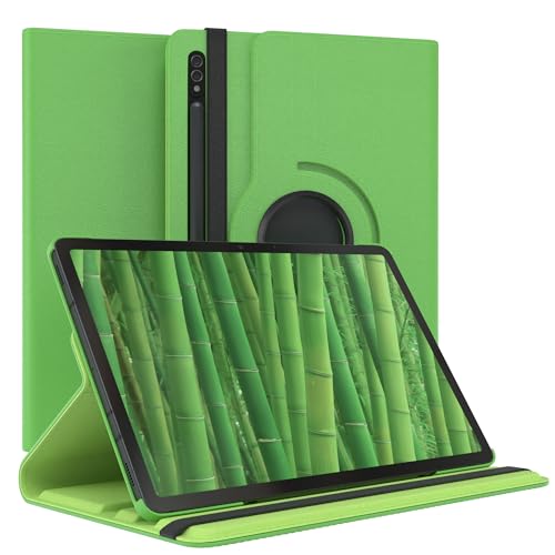EAZY CASE - Tablet Hülle für Samsung Galaxy Tab S7 / Tab S8 Schutzhülle 11 Zoll Smart Cover Tablet Case Rotationcase zum Aufstellen Klapphülle 360° drehbar mit Standfunktion Tasche Kunstleder Grün