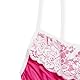 Satini Sissy Rüschen Spitze Tailliert Seidig Satin Dessous Bralette (Leuchtendes Pink, XL)