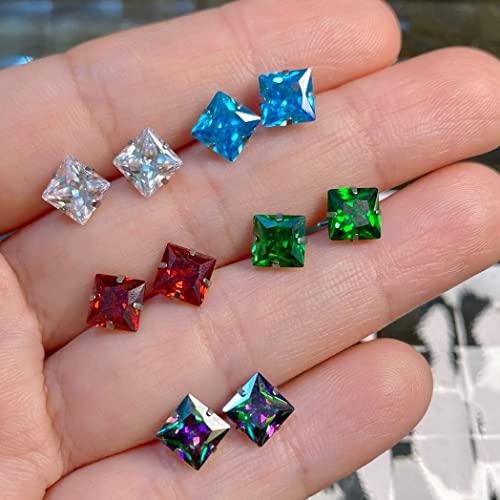 Limerencia Hypoallergenic G23 Titanium Earrings, F136 Implant Grade Pure Titanium Medical, Suitable for Sensitive Ears with Birthstone Crystals CZ Simulated Diamonds4