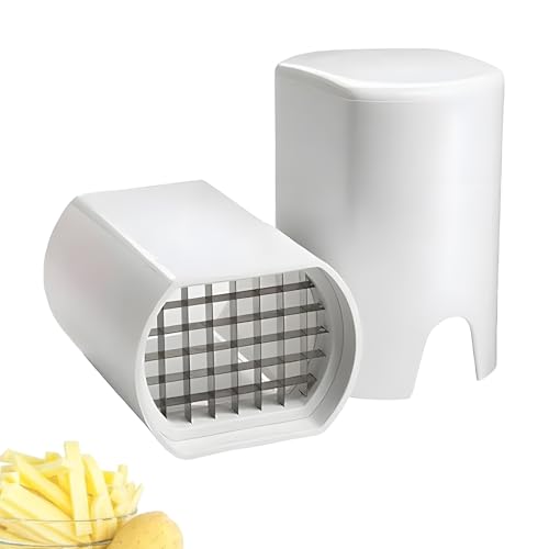 Potato Chipper Chip Cutter - Stainless Steel French Fry Slicer for Home Kitchen, Easy to Use & Dishwasher Safe, Uniform Cuts for Fries & Veggies