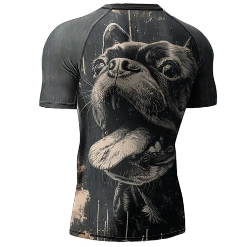 Desantiago Compression Shirt Short Sleeve 4-Way Stretch Construction, Jiu Jitsu Rash Guard Men3