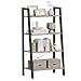 VASAGLE ALINRU Ladder Shelf, 4-Tier Bookshelf, Free Standing Storage Shelves, Stable Metal Frame, in the Living Room Bedroom Kitchen Balcony, Easy to Assemble, Industrial, Greige ULLS44MB