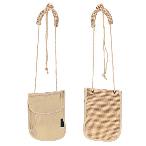 Bolsa de pescoço, bolsa de pescoço de viagem portátil ao ar livre passaporte de viagem anti-roubo ar