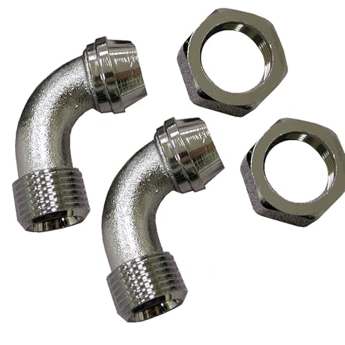 Chrome Plated Bathcock Coupling Elbows, 1 Pair