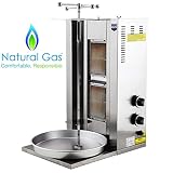 Full Commercial Set Meat Capacity 25 kg / 55 lbs. 2 Burner Natural Gas 21000 BTU Rotating Spinning V