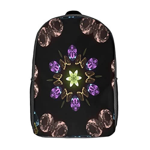 Sac à dos enfants mode jeunesse avec grand imprimé 3D Kaléidoscope 17"