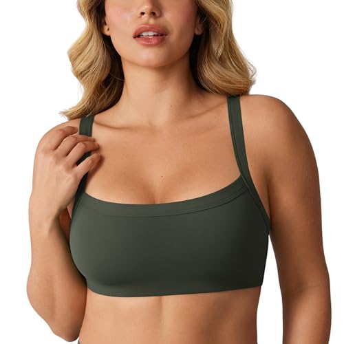 UNISSU Hugcurve Adjustable Sports Bra Yoga Top Aspen Olive M