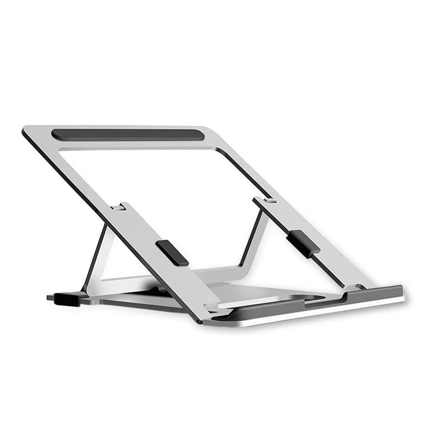 URBAN KINGS Laptop Stand Adjustable Computer Stand Ergonomic Portable Notebook Stand Foldable (Silver) (B09LM71NX7) Amazon Price History, Amazon Price Tracker
