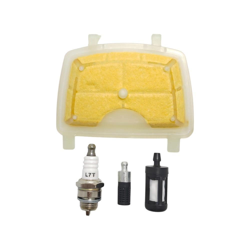 Filtro de Aire y Combustible y bujía compatibles con Motosierra MS171, MS181, MS211, MS 171, 181 y 211 (1139, 120 y 1602)