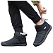Lomelomme Schneestiefel Herren 41 Warm Gefütterte Draussen Herren Lederschuhe Freizeitschuhe Plüsch Innen Bequeme Lederstiefel Baumwollschuhe Wasserdich Stiefel Schneestiefel Winter Warm
