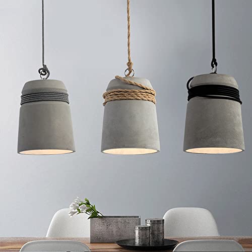 Lustre béton E27 suspension industrielle luminaire loft plafond - 2